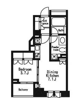 シティハウス東京新橋【2階】の間取り