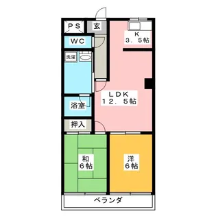 梅村コーポ【2階】の間取り