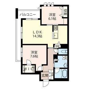 イーズ若松町【2階】の間取り