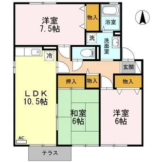 アムール中央【1階】の間取り