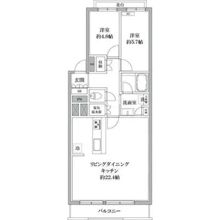 瀬田ハイツ【4階】の間取り