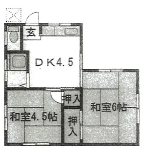 三ツ沢中町アパート【2階】の間取り