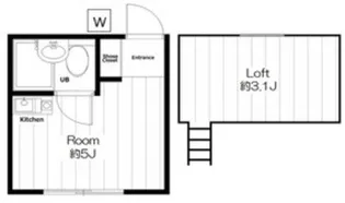 ハイツ梅里【2階】の間取り