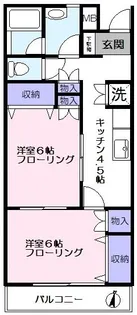 ジュネスコートII【1階】の間取り