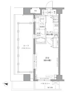 メゾンカルム西新宿【5階】の間取り