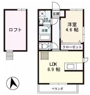 Ladder本庄【1階】の間取り