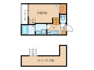 グランディール大宝【2階】の間取り