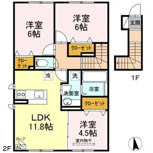 シャトンHAMADA【2階】の間取り