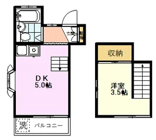 アクアシティ国立東II【2階】の間取り