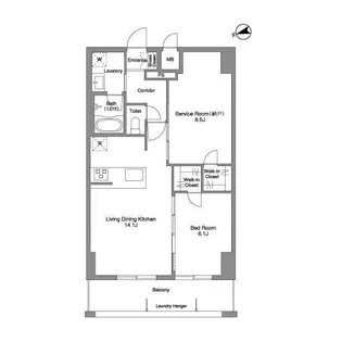Prima Stella【8階】の間取り