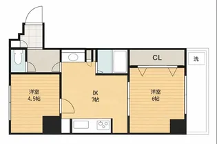 上六第一ダイヤモンドハイム【9階】の間取り