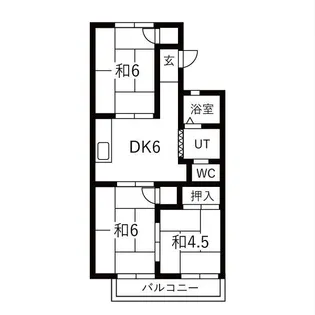 カースル50 A棟【1階】の間取り
