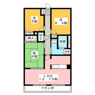 ピアネーズ神ノ倉 A棟【3階】の間取り