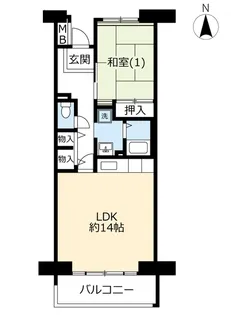 UR多摩ニュータウン南大沢学園二番街【4階】の間取り