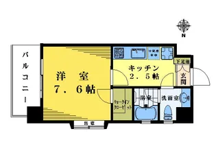 ヤマコート淀橋【6階】の間取り