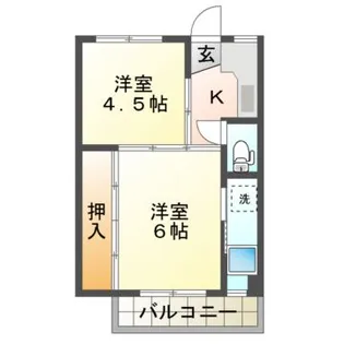 ビレッジハウス新井田【1階】の間取り