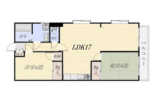 グリーンライフ鴨池【1階】の間取り
