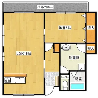 フロンティア小船越【1階】の間取り