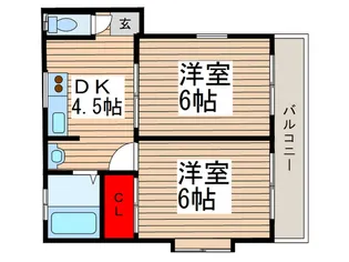 コーポカナメ【2階】の間取り