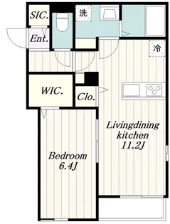 ピースコート登戸VI【1階】の間取り