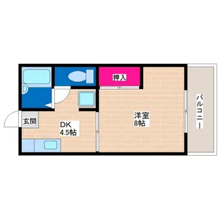 コスモハイツ【1階】の間取り