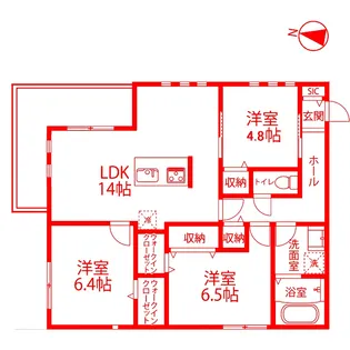 三五郎長谷【2階】の間取り