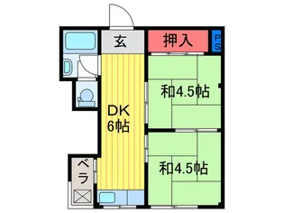 ハイツ稲吉【3階】の間取り
