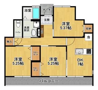 チャンドゥM【1階】の間取り