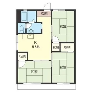 ドエル山際【1階】の間取り