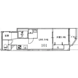EIJU Tsukamoto【6階】の間取り