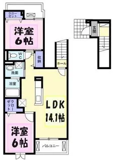 M&Hガーデン【2階】の間取り
