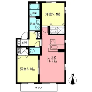 クレストI【1階】の間取り