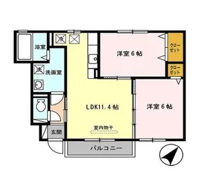 サワーフローラ【1階】の間取り