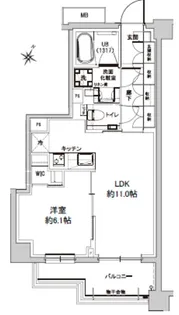 アトラスシティ千歳烏山グランスイート杜ノ棟【4階】の間取り