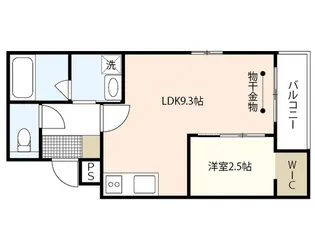 MOVE中須EAST【2階】の間取り