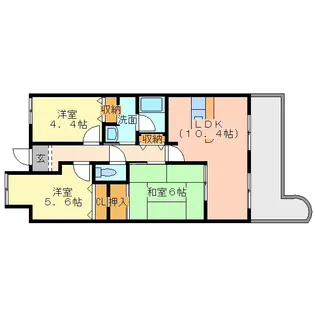 クローバーメゾン狐島【4階】の間取り