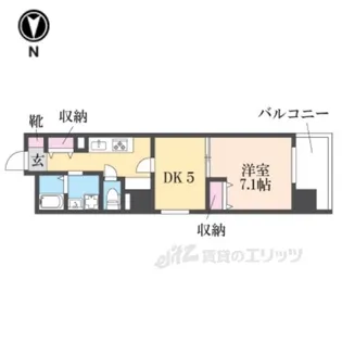 ヴァローレ布施【8階】の間取り