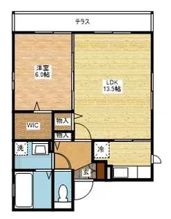 ヴェルジェD【1階】の間取り