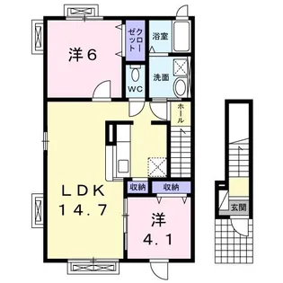 オークウェルスI【2階】の間取り