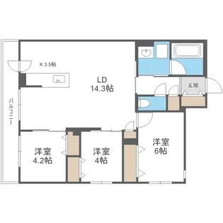 S-RESIDENCE南郷clarity【2階】の間取り