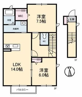 シャーメゾン円座 I【2階】の間取り