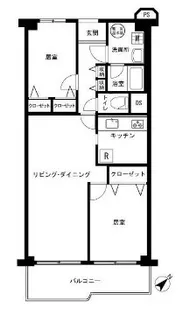 目黒台スカイマンション【2階】の間取り