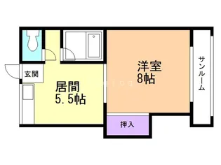 モンターニュ【1階】の間取り