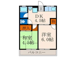 シティハイムローレル【1階】の間取り