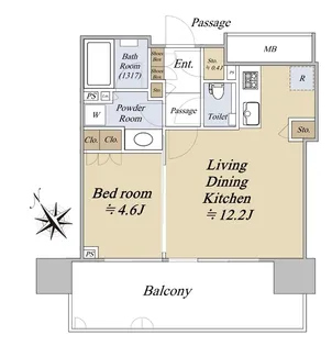 シティタワー目黒【11階】の間取り