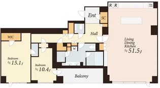 プレステージレジデンス白金台【2階】の間取り