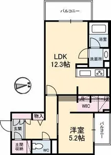 シャトル不動院前【2階】の間取り