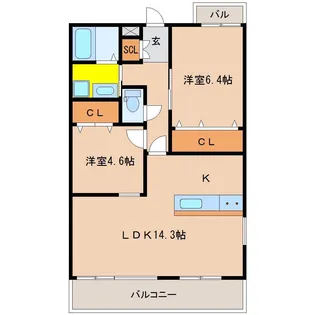 アルテマイスターマラマ【1階】の間取り