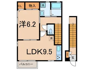アゼイリア大岡山【2階】の間取り