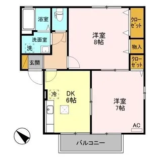 ハピネスクローバー【1階】の間取り